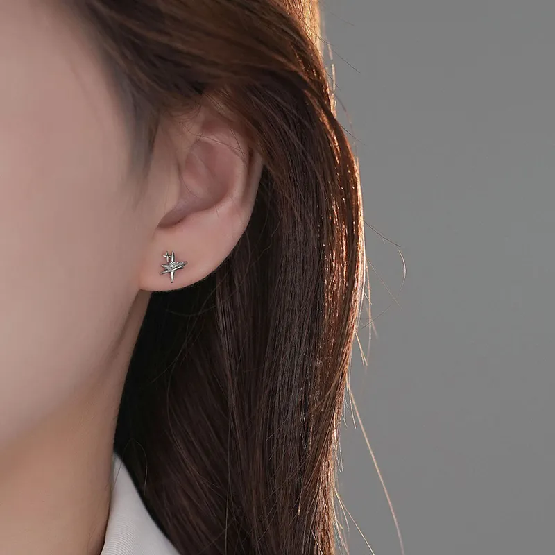 Good Quality S999 Fine Silver Stud Earrings Unisex-3