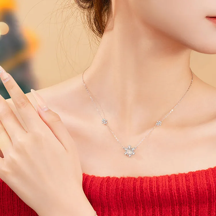 Good Quality S925 Silver Necklaces Women's-3