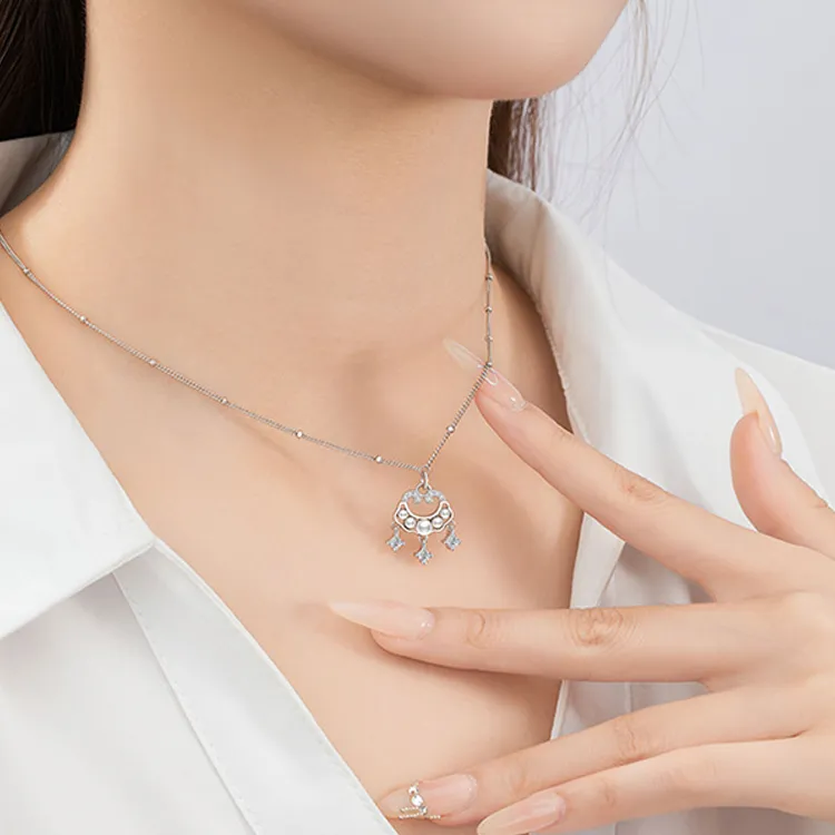 Good Quality S925 Silver Necklaces Women's-3