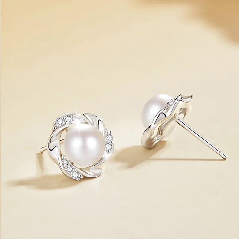 Good Quality S925 Silver Stud Earrings Unisex-1