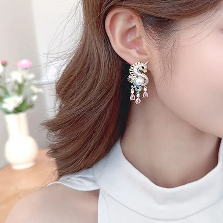 Good Quality Copper S925 Sterling Silver Stud Earrings Women's-3