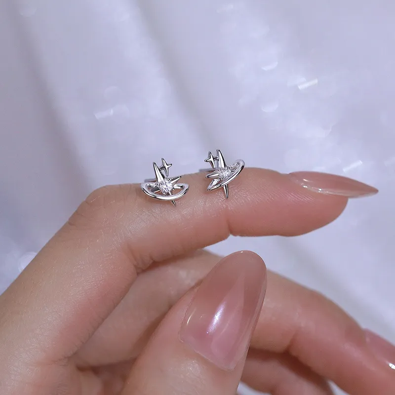 Good Quality S999 Fine Silver Stud Earrings Unisex-4