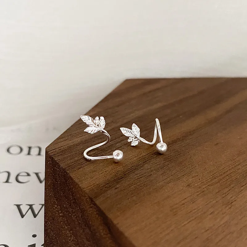 Good Quality S999 Fine Silver Stud Earrings Unisex-6
