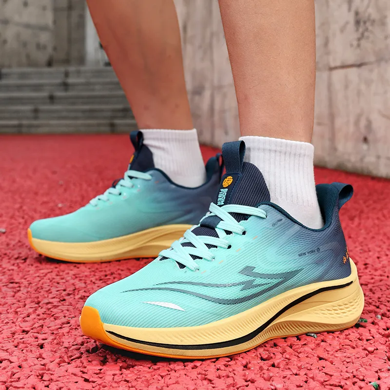 Meiretu Cushioned Wear Resistant Breathable Low Top Marathon Running Shoes Men's-26