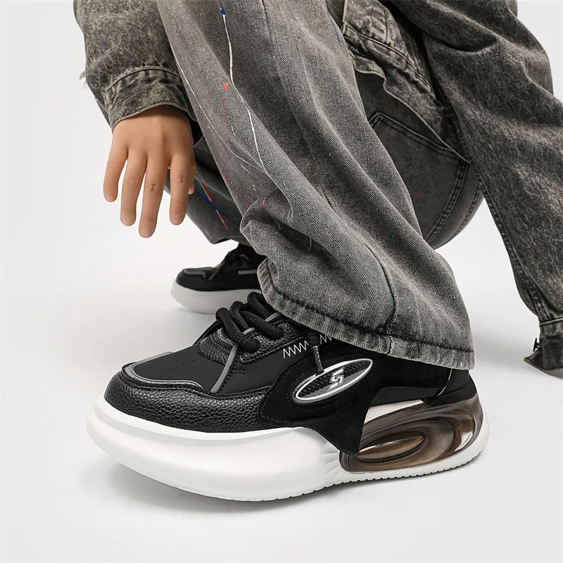 Meiretu Anti Slip And Wear Resistant Height Increasing Low Top Casual Shoes Men's-15
