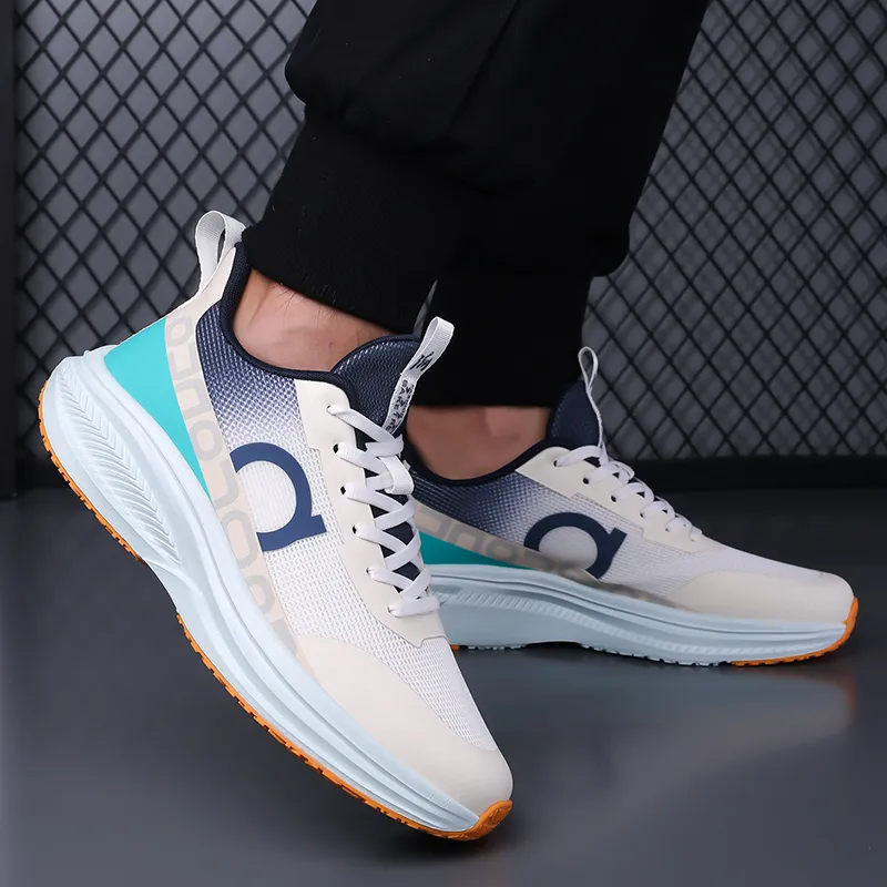 Meiretu Abrasion Resistant Impact Resistant Lightweight Low Top Casual Shoes Men's White-4