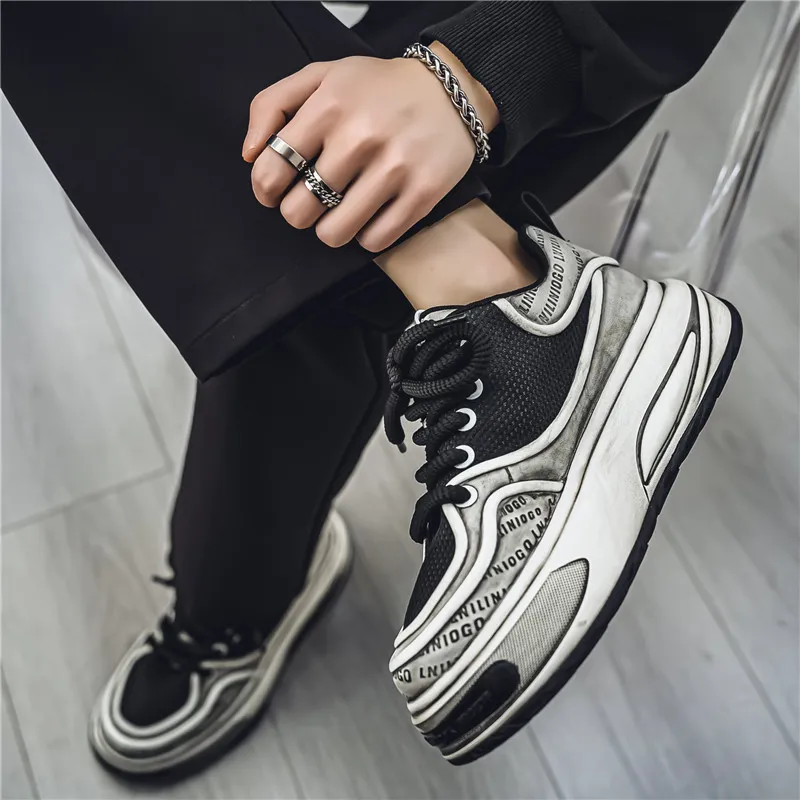 Meiretu Slip Resistant Abrasion Resistant Shock Absorbers Low Top Casual Shoes Men's-5