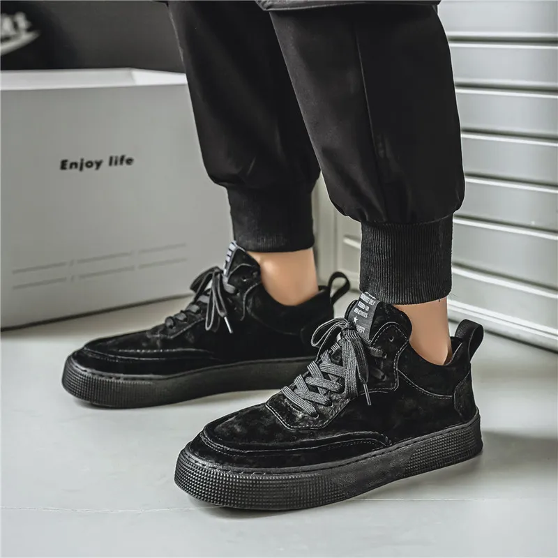 Meiretu Slip Resistant, Abrasion Resistant, And Balanced Low Top Skateboard Shoes Men's-3