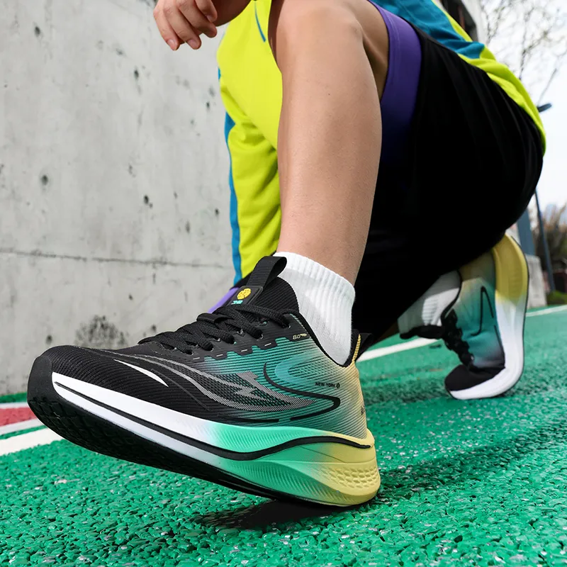 Meiretu Cushioned Wear Resistant Breathable Low Top Marathon Running Shoes Men's-5