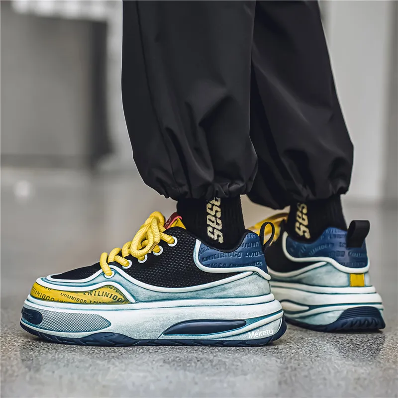 Meiretu Slip Resistant Abrasion Resistant Shock Absorbers Low Top Casual Shoes Men's-16