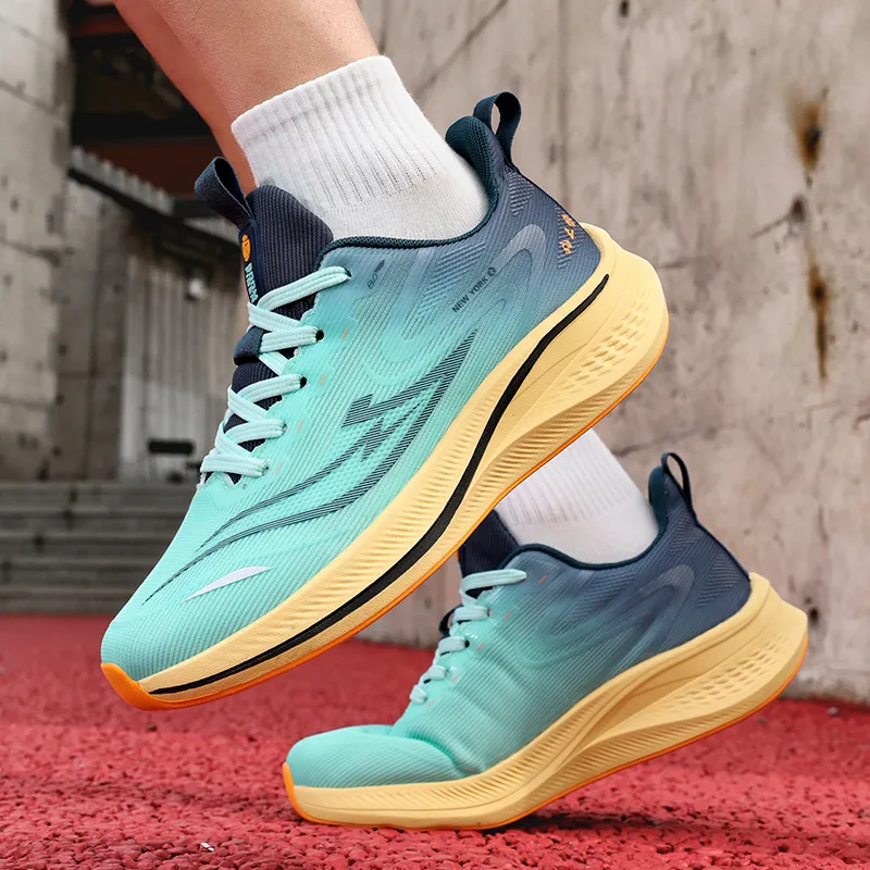 Meiretu Cushioned Wear Resistant Breathable Low Top Marathon Running Shoes Men's-25