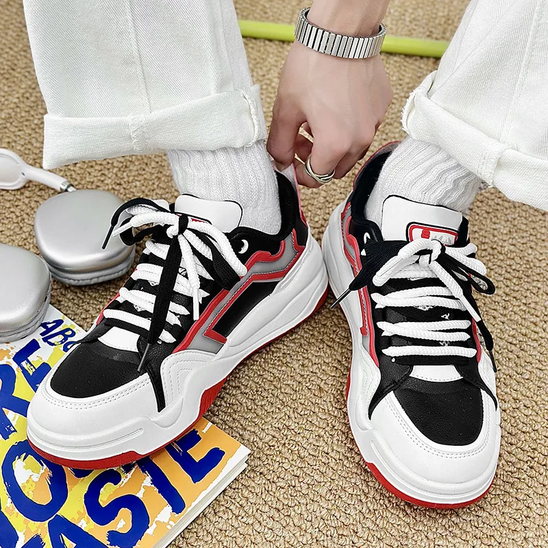 Meiretu Abrasion Resistant, Lightweight, And Breathable Low Top Skateboard Shoes Men's-3
