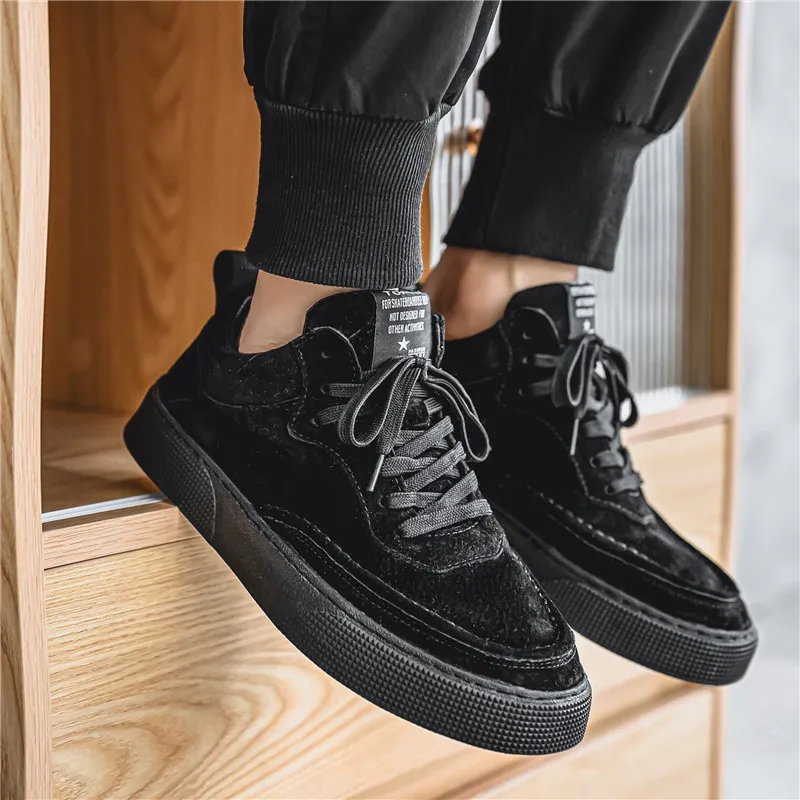 Meiretu Slip Resistant, Abrasion Resistant, And Balanced Low Top Skateboard Shoes Men's-1