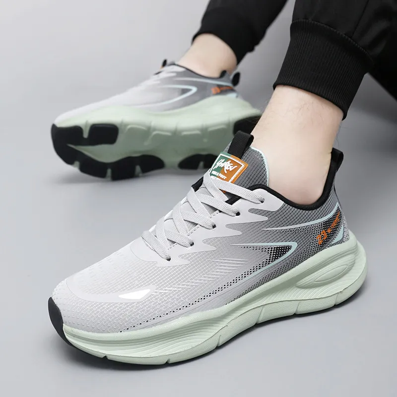 Meiretu Cushioning, Abrasion Resistant, And Resilient Properties Low Top Casual Running Shoes Men's-9
