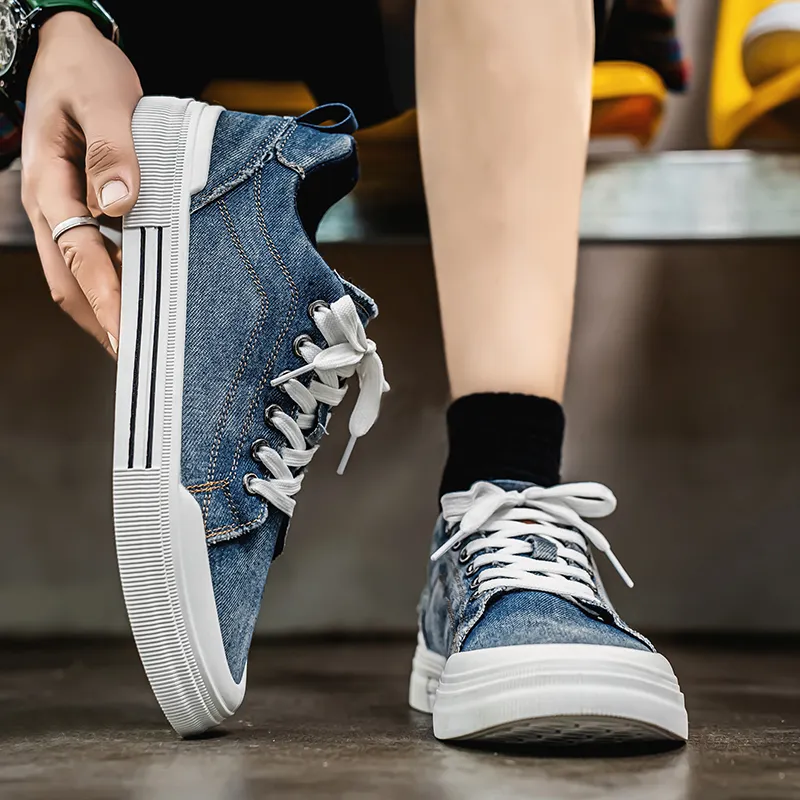 Meiretu Abrasion Resistant Lightweight Balance Low Top Canvas Shoes Men's-10