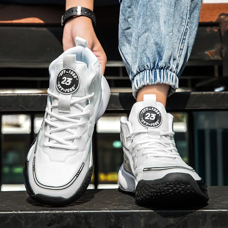 Meiretu Shock Absorbers Rebound High Top Basketball Shoes Unisex-7