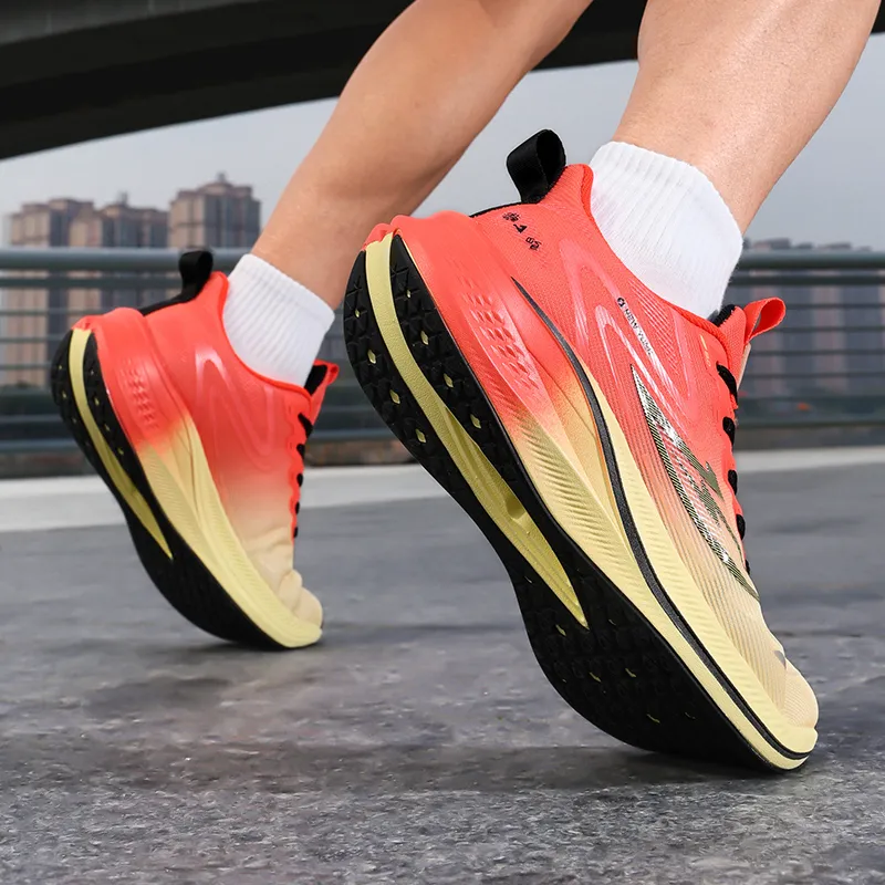 Meiretu Cushioned Wear Resistant Breathable Low Top Marathon Running Shoes Men's-11