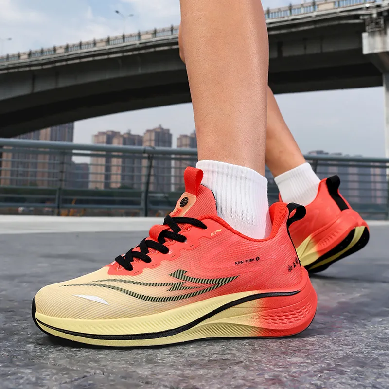 Meiretu Cushioned Wear Resistant Breathable Low Top Marathon Running Shoes Men's-9