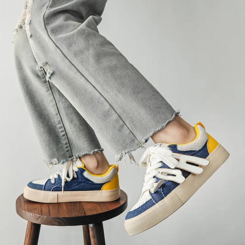 Meiretu Abrasion Resistant Balance Lightweight Low Top Skateboard Shoes Men's-7