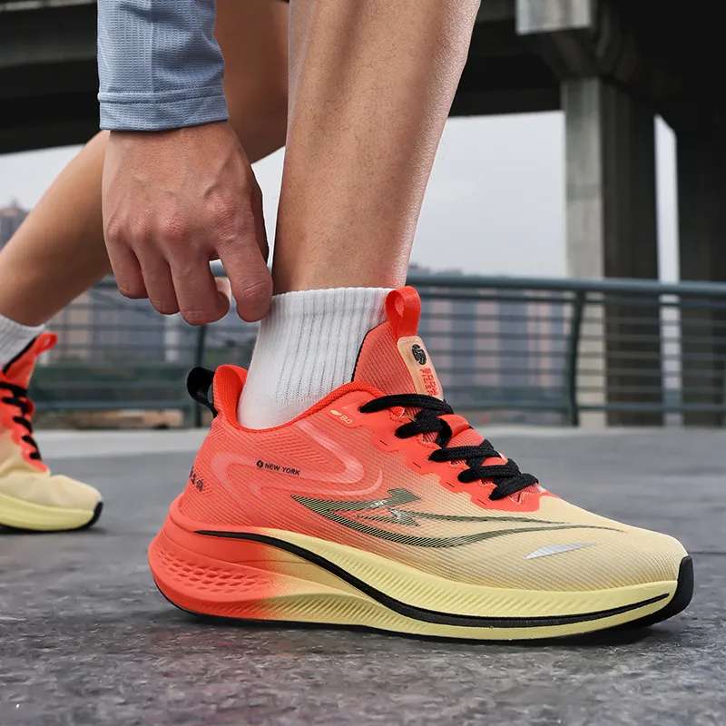 Meiretu Cushioned Wear Resistant Breathable Low Top Marathon Running Shoes Men's-12