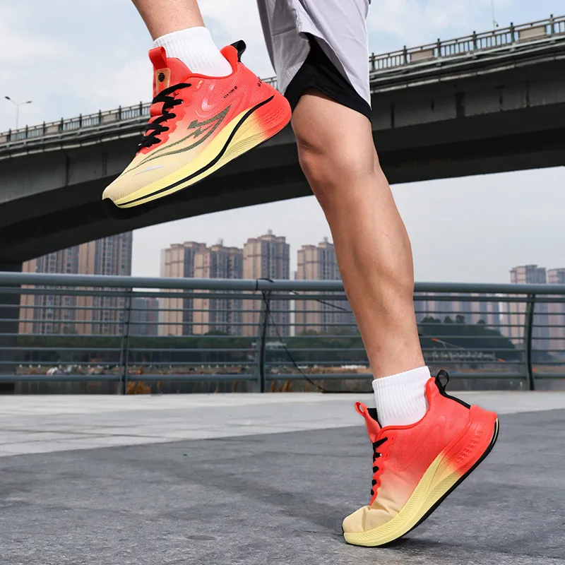 Meiretu Cushioned Wear Resistant Breathable Low Top Marathon Running Shoes Men's-13