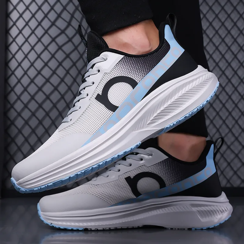 Meiretu Slip Resistant, Abrasion Resistant, Lightweight Low Top Casual Running Shoes Men's White Black-3