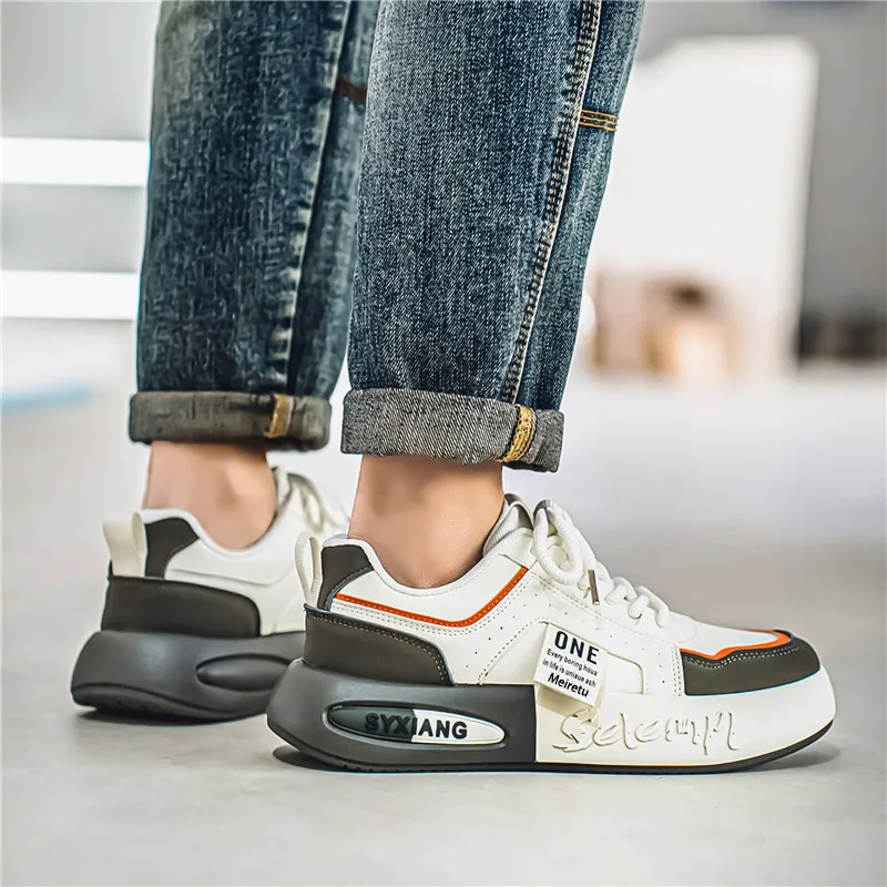 Meiretu Abrasion Resistant Breathable Height Increasing Low Top Casual Shoes Men's-14