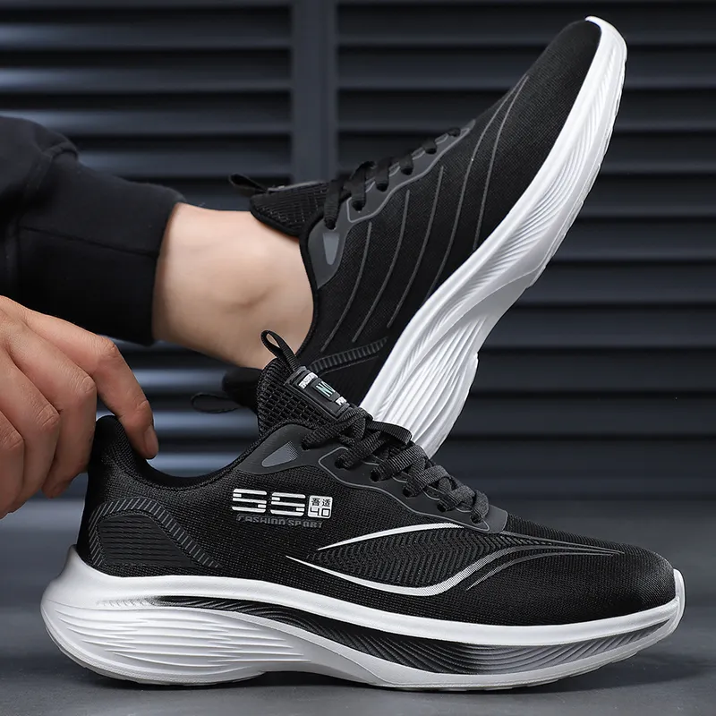 Meiretu Shock Absorbers Slip Resistant Breathable Low Top Running Shoes Men's-11