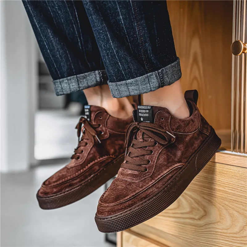 Meiretu Slip Resistant, Abrasion Resistant, And Balanced Low Top Skateboard Shoes Men's-7