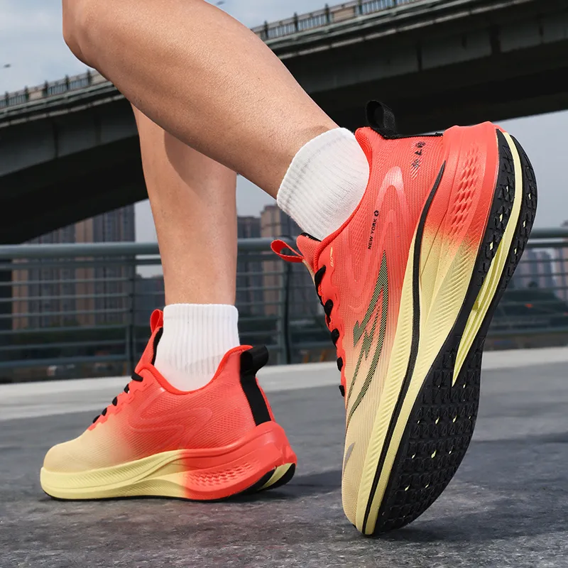 Meiretu Cushioned Wear Resistant Breathable Low Top Marathon Running Shoes Men's-10