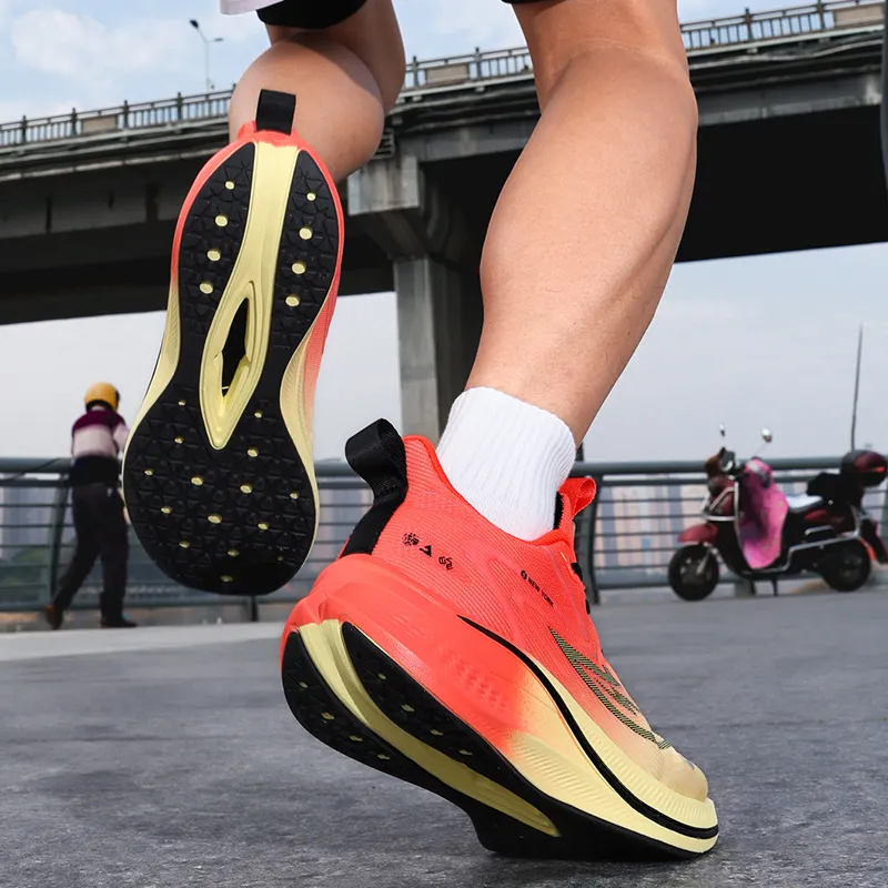 Meiretu Cushioned Wear Resistant Breathable Low Top Marathon Running Shoes Men's-14