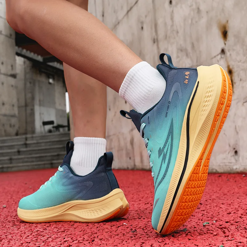 Meiretu Cushioned Wear Resistant Breathable Low Top Marathon Running Shoes Men's-27
