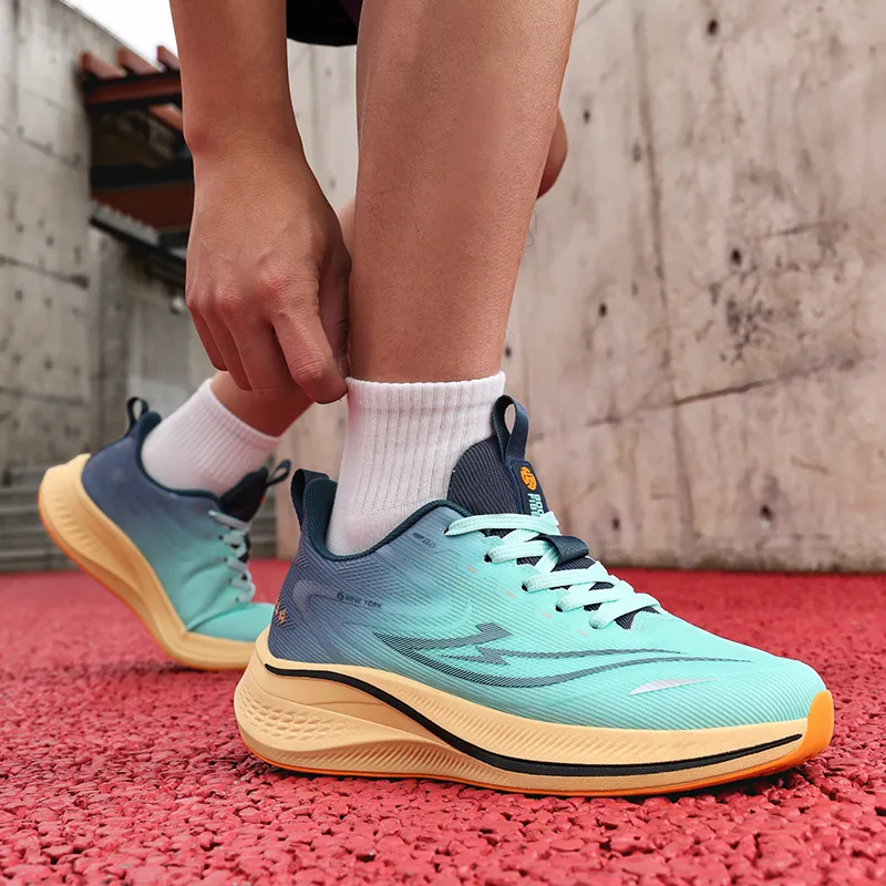 Meiretu Cushioned Wear Resistant Breathable Low Top Marathon Running Shoes Men's-28