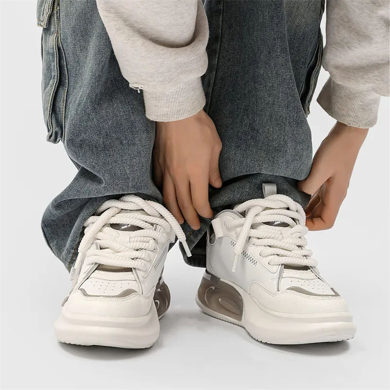 Meiretu Anti Slip And Wear Resistant Height Increasing Low Top Casual Shoes Men's-10