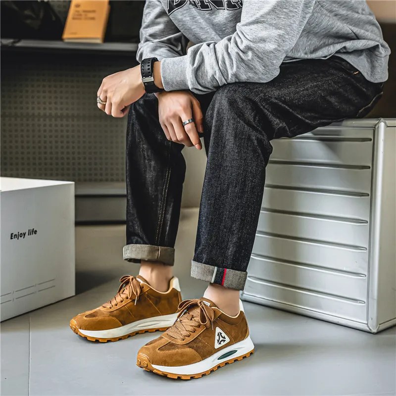 Meiretu Anti Slip And Wear Resistant Height Increasing Low Top Casual Shoes Men's-8