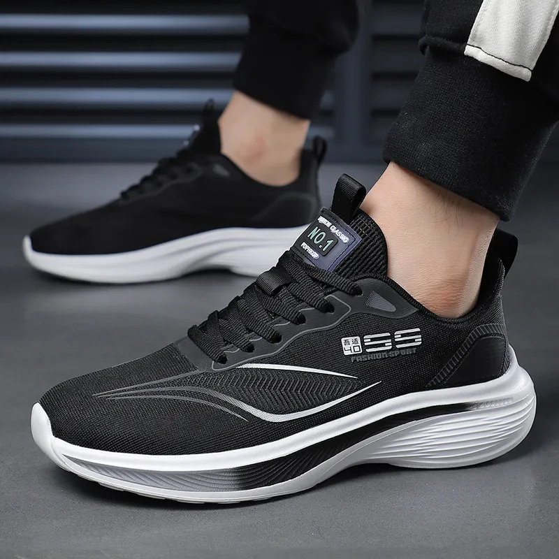 Meiretu Shock Absorbers Slip Resistant Breathable Low Top Running Shoes Men's-10