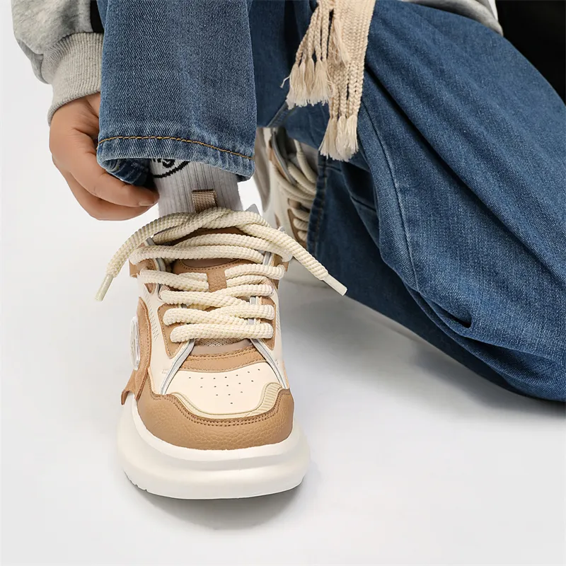 Meiretu Anti Slip And Wear Resistant Height Increasing Low Top Casual Shoes Men's-3