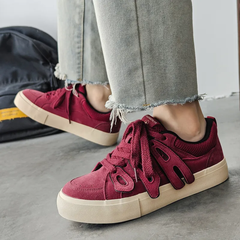 Meiretu Abrasion Resistant Balance Lightweight Low Top Skateboard Shoes Men's-13