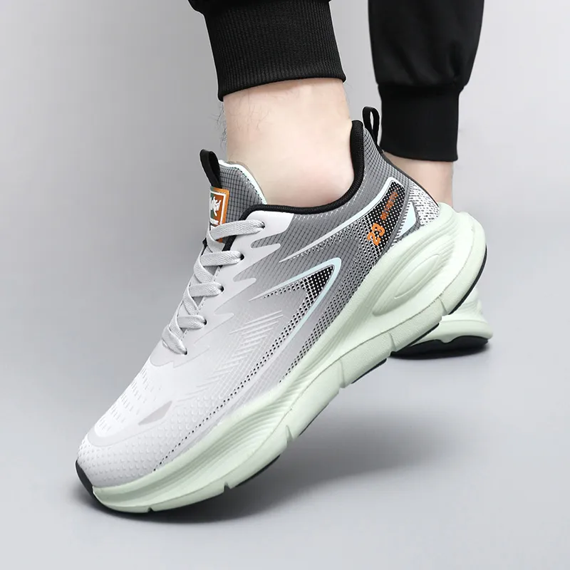 Meiretu Cushioning, Abrasion Resistant, And Resilient Properties Low Top Casual Running Shoes Men's-10