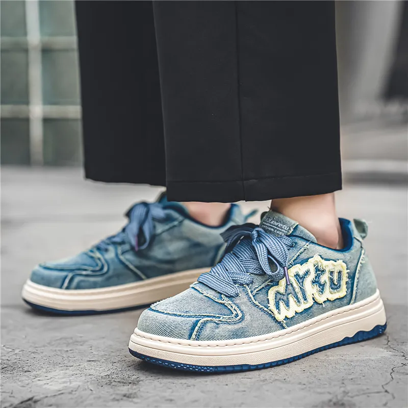 Meiretu Wear resistant, Lightweight, Breathable, And Non slip. Low Top Skateboard Shoes Men's-7