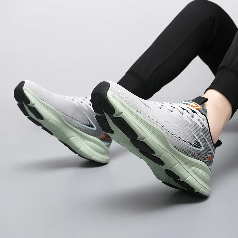 Meiretu Cushioning, Abrasion Resistant, And Resilient Properties Low Top Casual Running Shoes Men's-8