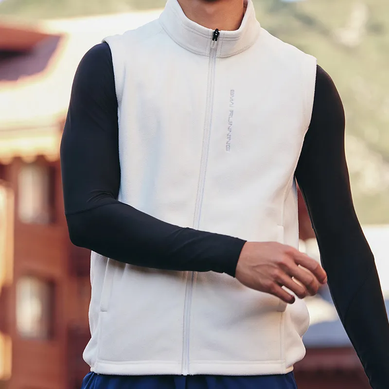 BMAI Vest Men's Dark Beige White-3