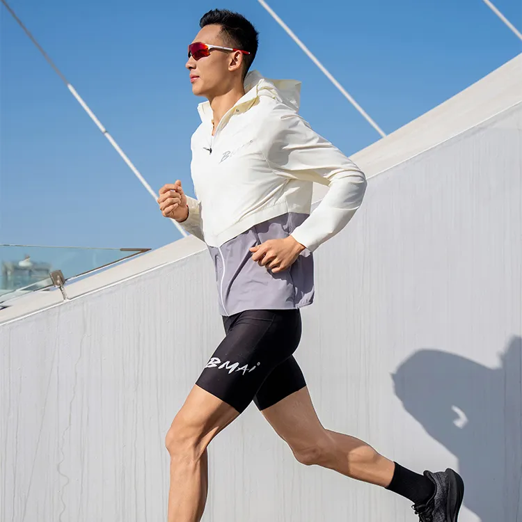 BMAI Breathable Quick Dry UV Protection Cooling Sun Protection Clothing Men's Sea Sand White/Moon Gray-2