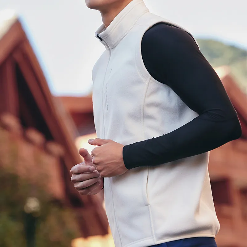 BMAI Vest Men's Dark Beige White-5