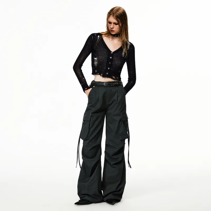 WooHa Cargo Pants Women's Dark Gray-2