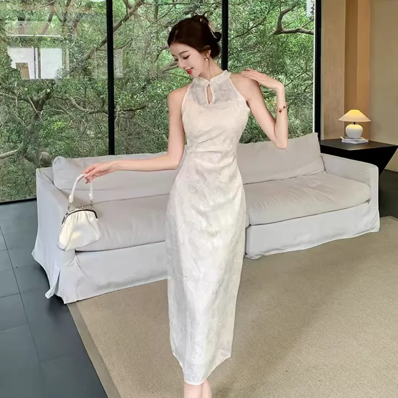 Flowers In Water Cheongsam Women's-1