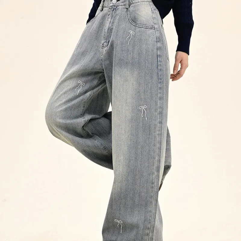 Flowers In Water Jeans Women's Distressed Color-4