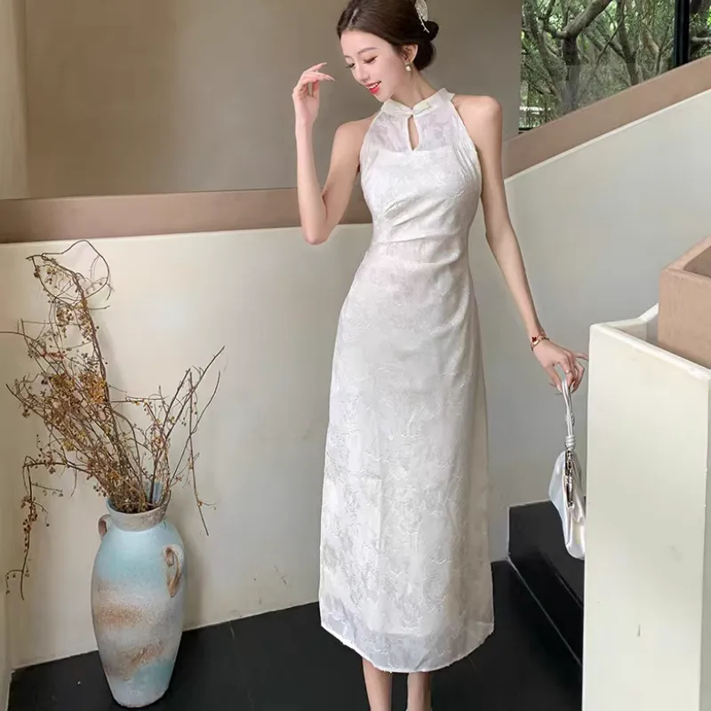 Flowers In Water Cheongsam Women's-2