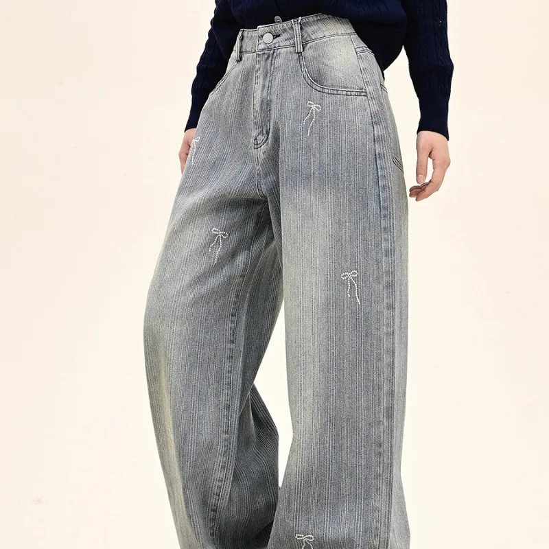 Flowers In Water Jeans Women's Distressed Color-5