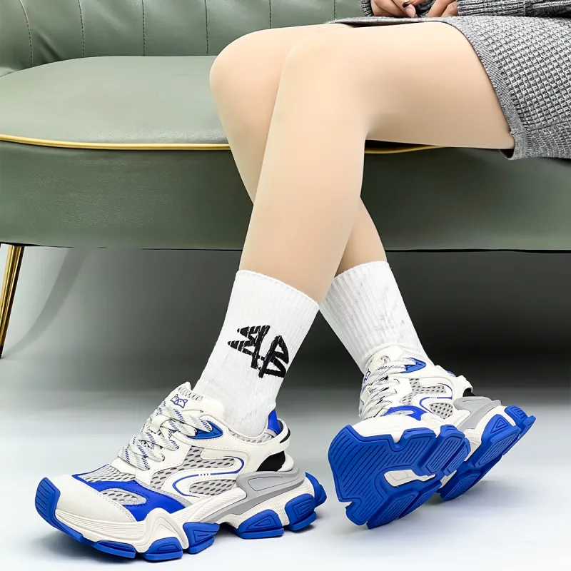 XIE SHE Height Increasing Abrasion Resistant Lightweight Low Top Chunky Sneakers Women's-15